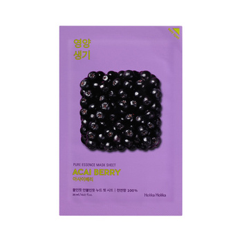 Holika Holika - Pure Essence Mask Sheet - Acaiberry 23ml - antyoksydacyjna maska z wyciągiem z jagód acai