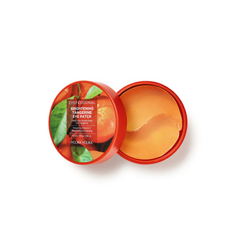 Holika Holika - Eyefessional Brightening Tangerine Eye Patch 60pcs 84g - Rozjaśniające płatki pod oczy z ekstraktem z mandarynki
