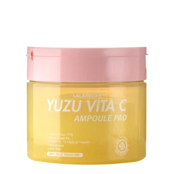 LalaRecipe - Yuzu Vita C Ampoule Pad - Rozświetlające Płatki do Twarzy - 150ml/80szt