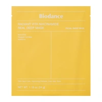Biodance - Radiant Vita Niacinamide Real Deep Mask - Rozświetlająca Maska do Twarzy - 1szt/34g