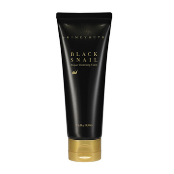 Holika Holika - Prime Youth Black Snail Cleansing Foam 100ml - pianka myjąca do twarzy z filtratem ze śluzu czarnego ślimaka